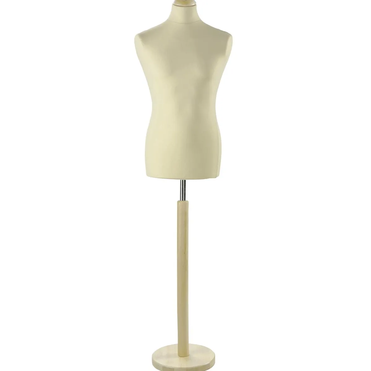 Bustos De Costura>DecoWoerner Maniquí De Costura De Hombre, Busto De 78 Cm, Color Crudo/roble Blaro Beige