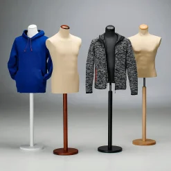 Bustos De Costura>DecoWoerner Maniquí De Costura De Hombre, Busto De 78 Cm, Color Crudo/roble Blaro Beige