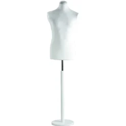Bustos De Costura>DecoWoerner Maniquí De Costura De Hombre, 78 Cm, Color / blanco