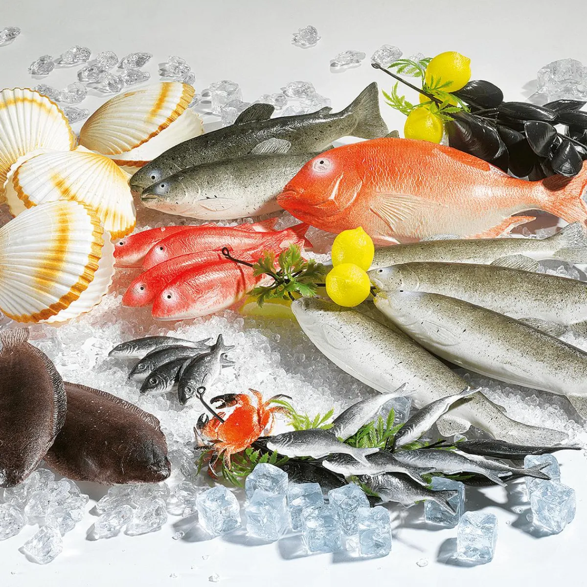 Pescados Y Mariscos>DecoWoerner Maniquí De Salmonete De Mar naranja