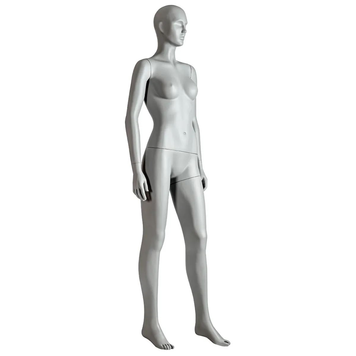 Maniquíes>DecoWoerner Maniquí Deportivo Mujer Deportista - Pierna Izquierda Al Descubierto Gris