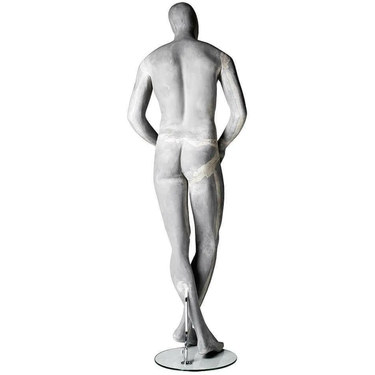 Maniquíes>DecoWoerner Maniquí Hombre ESCULTURA Pierna Cruzada Hormigón Óptico multicolor