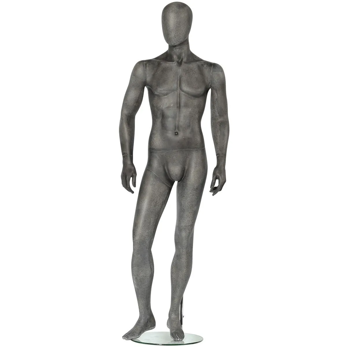 Maniquíes>DecoWoerner Maniquí Premium Hombre, Pierna Derecha Doblada Gris