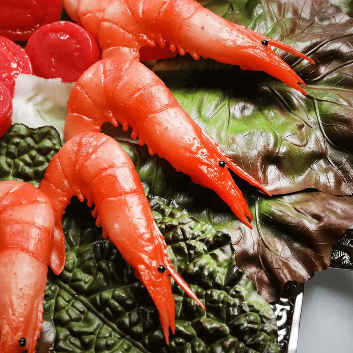 Pescados Y Mariscos>DecoWoerner Maniquíes De Gambas, Pack De 6 Piezas naranja