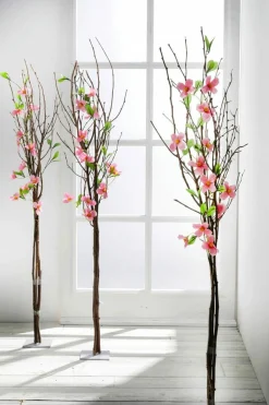 Decoración De Primavera|Ramas Y Ramitas>DecoWoerner Manojo De Ramas Decorativo Con Flores 115 Cm rosa
