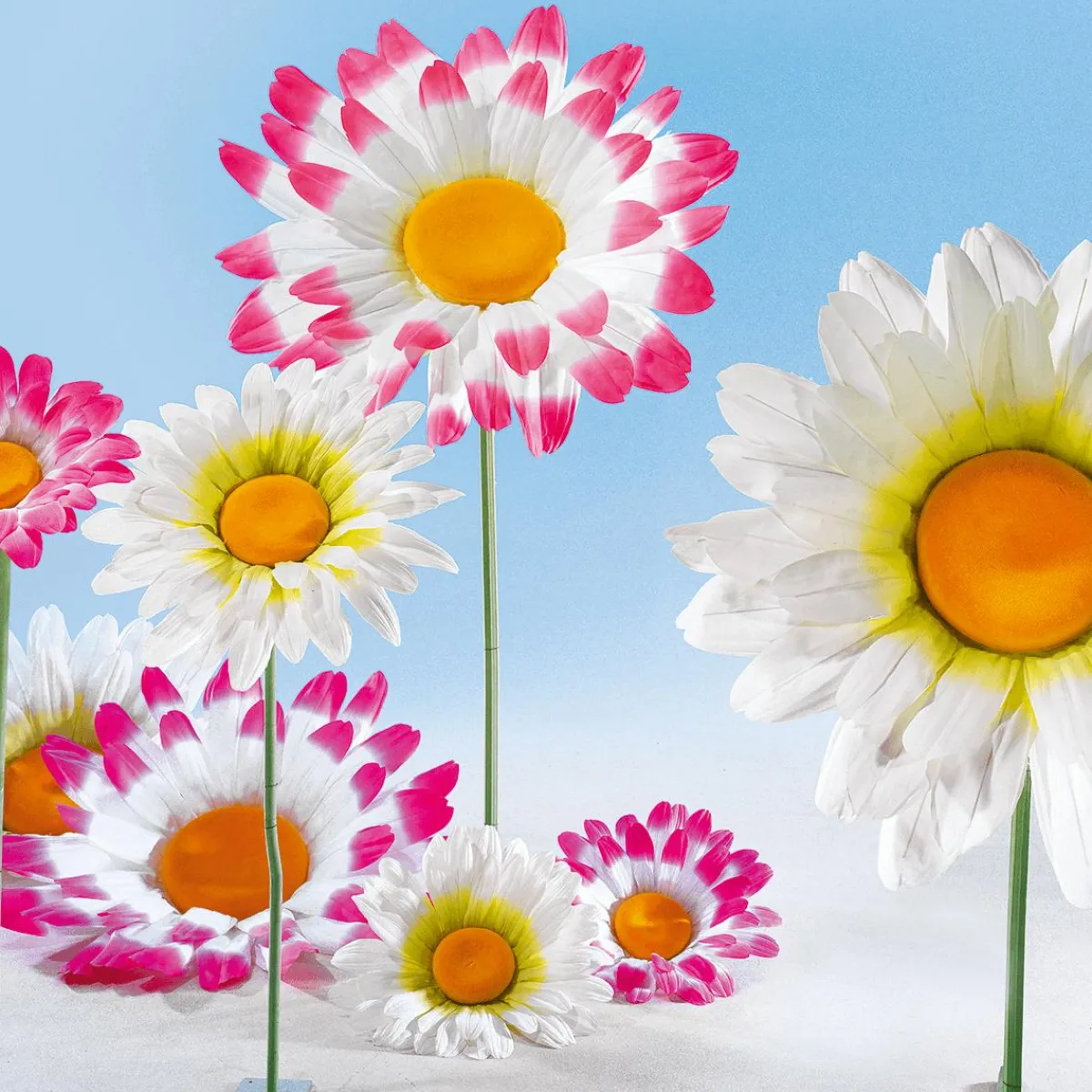 Decoración De Primavera|Flores Artificiales>DecoWoerner Margarita Gigante Blanca, 100 Cm, Ø 36 Cm blanco