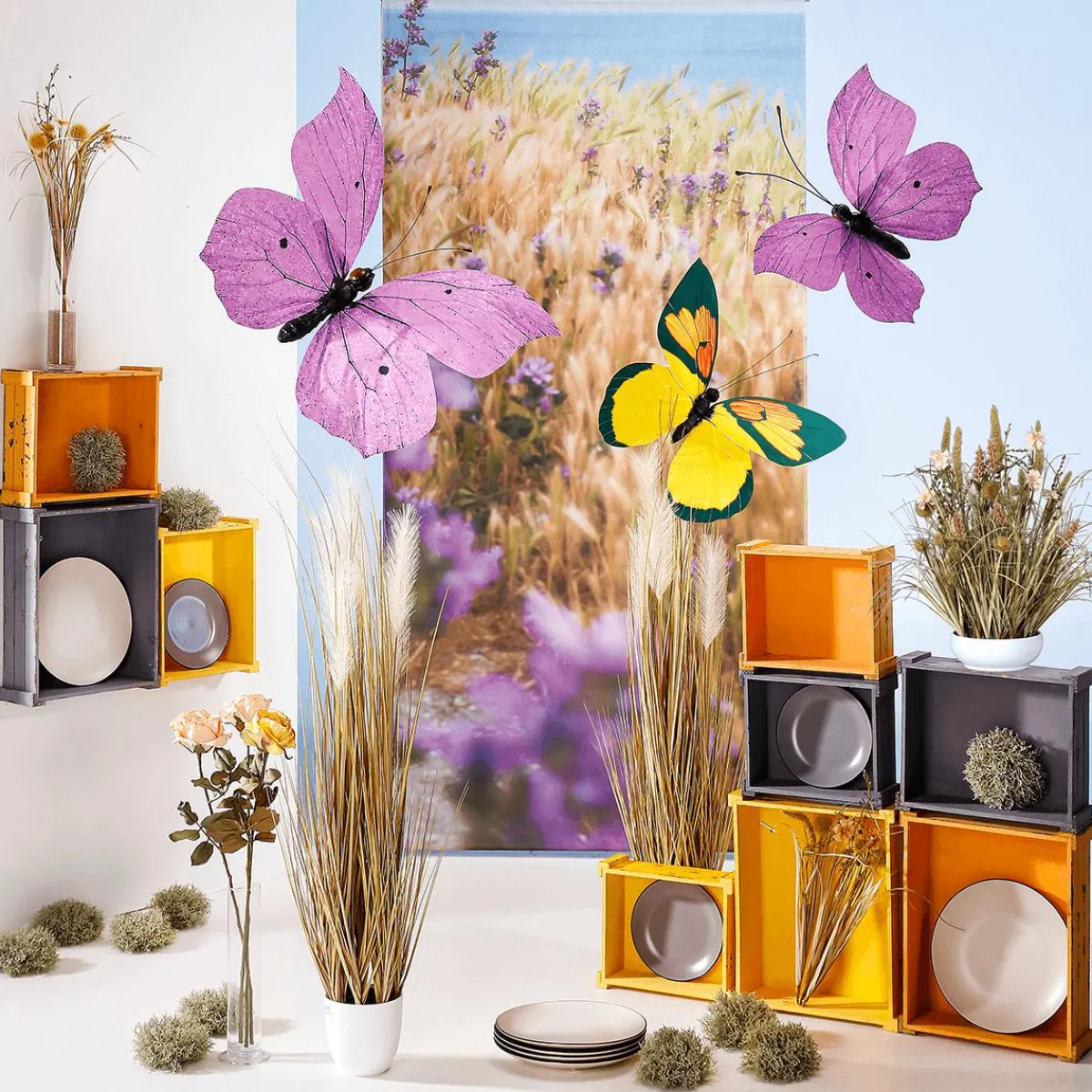 Decoración De Animales|Decoración De Primavera>DecoWoerner Mariposa Decorativa Púrpura, 50 Cm violeta