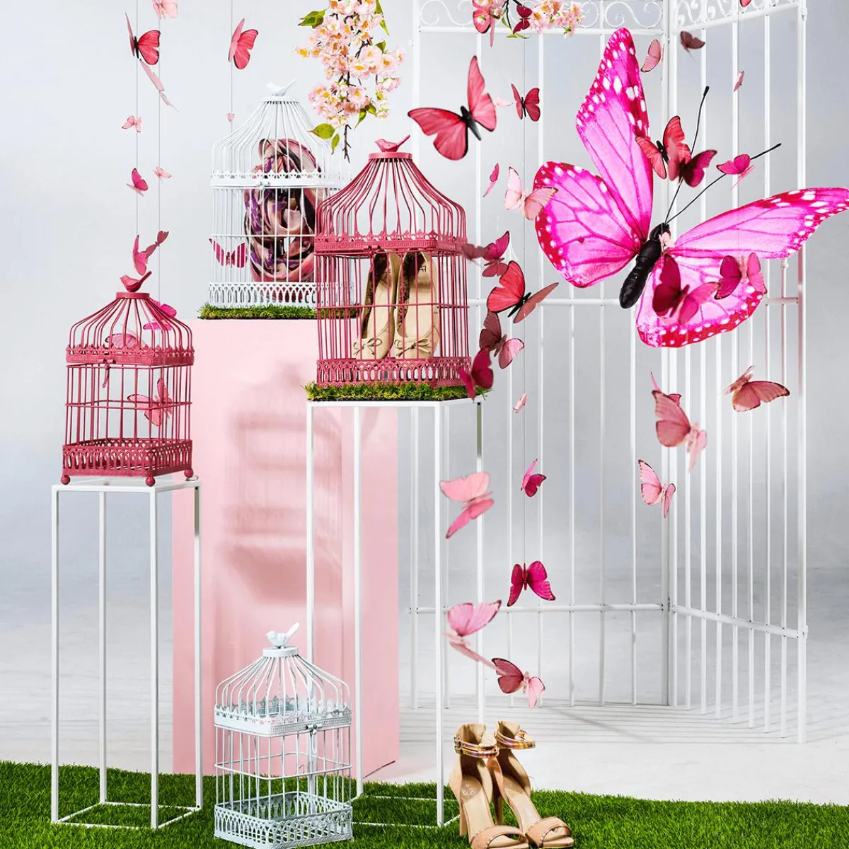 Decoración De Animales>DecoWoerner Mariposa Decorativa da, 30 Cm rosa