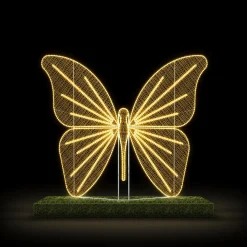Luz Decorativa|Decoración De Animales>DecoWoerner Mariposa Para Exterior LED Blanco Cálido 255 X 310 Cm oro
