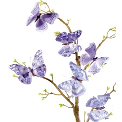 Decoración De Animales|Decoración De Primavera>DecoWoerner Mariposas Decorativas, 10 Cm, Color Morado, 6 Piezas violeta