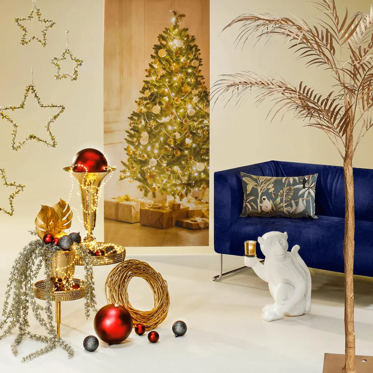 Expositores Para Tiendas|Decoración De Otoño>DecoWoerner Mesa De Metal Mimbre Vienés 68,5x41,5x38,5cm oro