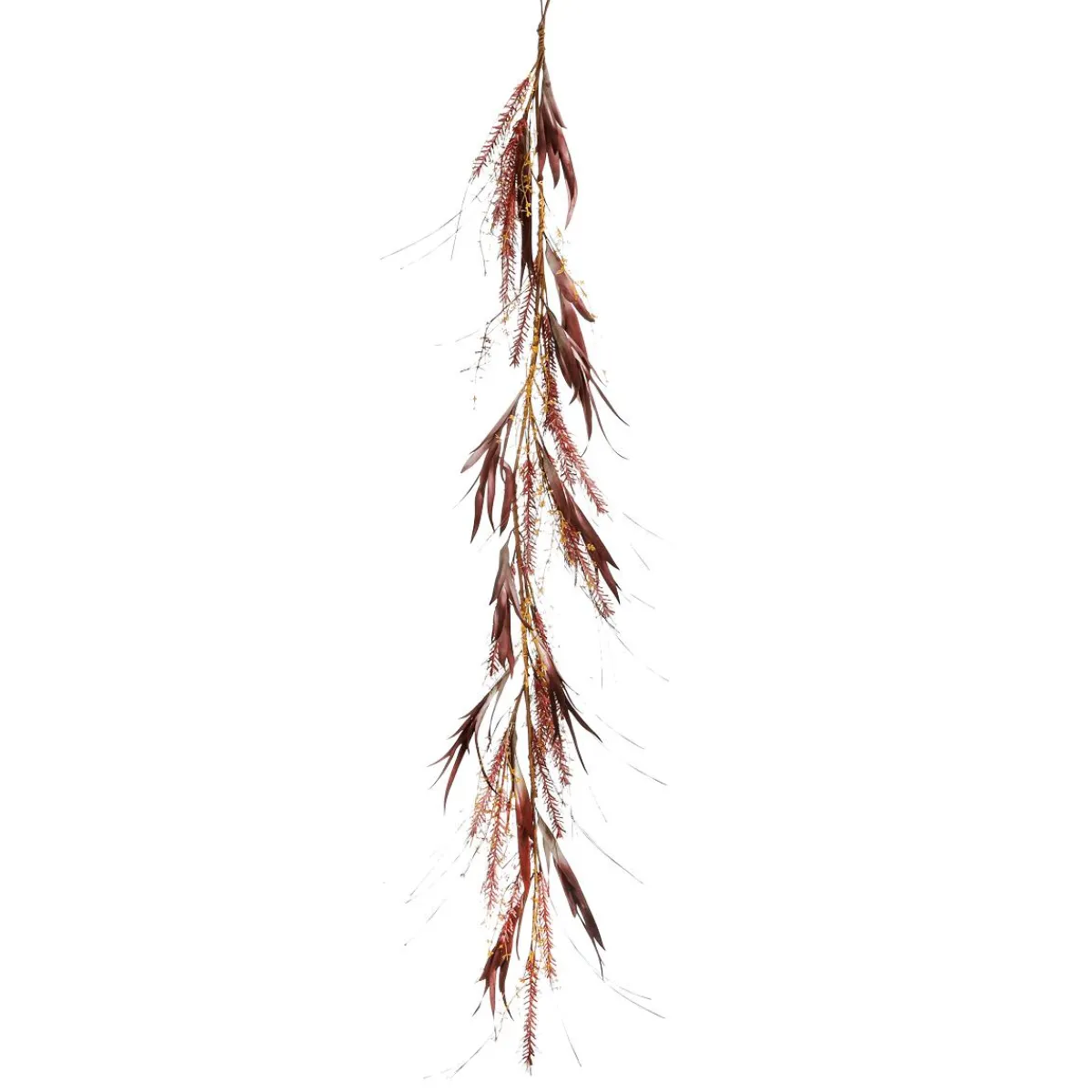 Decoración De Otoño|Guirnaldas Y Vides>DecoWoerner Mezcla De Hierba Limpiadora De Otoño Con Eucalipto 165 Cm rojo