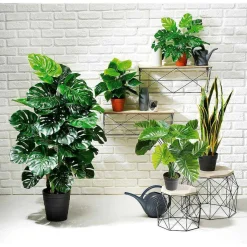 Plantas Verdes|Plantas De Interior>DecoWoerner Monstera Artificial 120 Cm verde