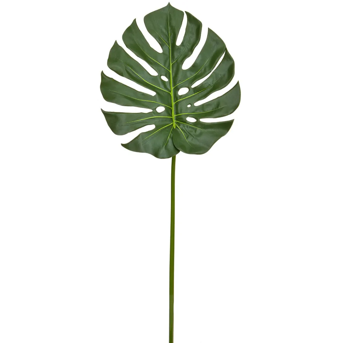 Plantas Artificiales Ignífugas>DecoWoerner Monstera Hoja Artificial Ignífuga B1, 75 Cm verde