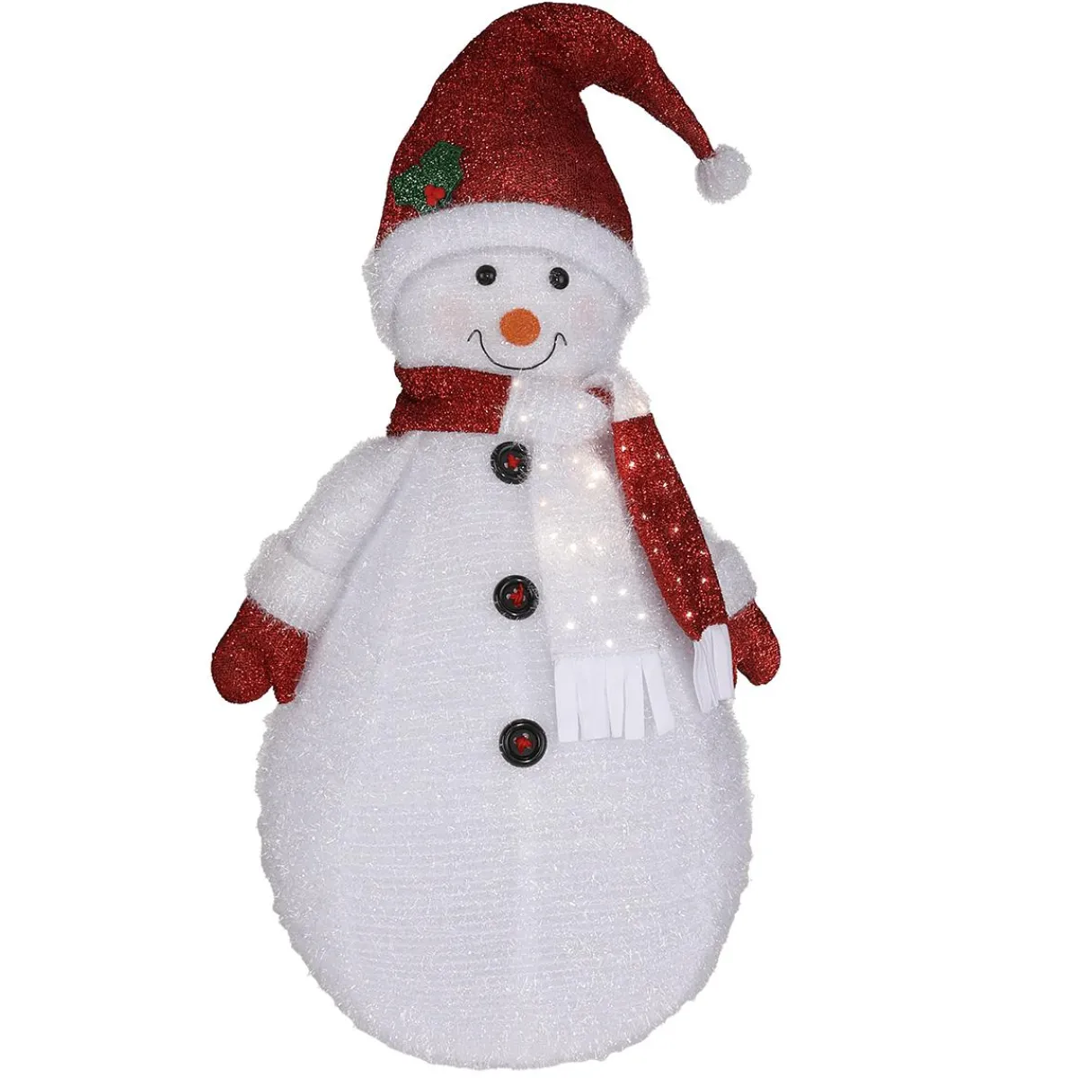 Decoración De Invierno|Figuras De Navidad>DecoWoerner Muñeco De Nieve XL De Poliéster De 120 Cm blanco