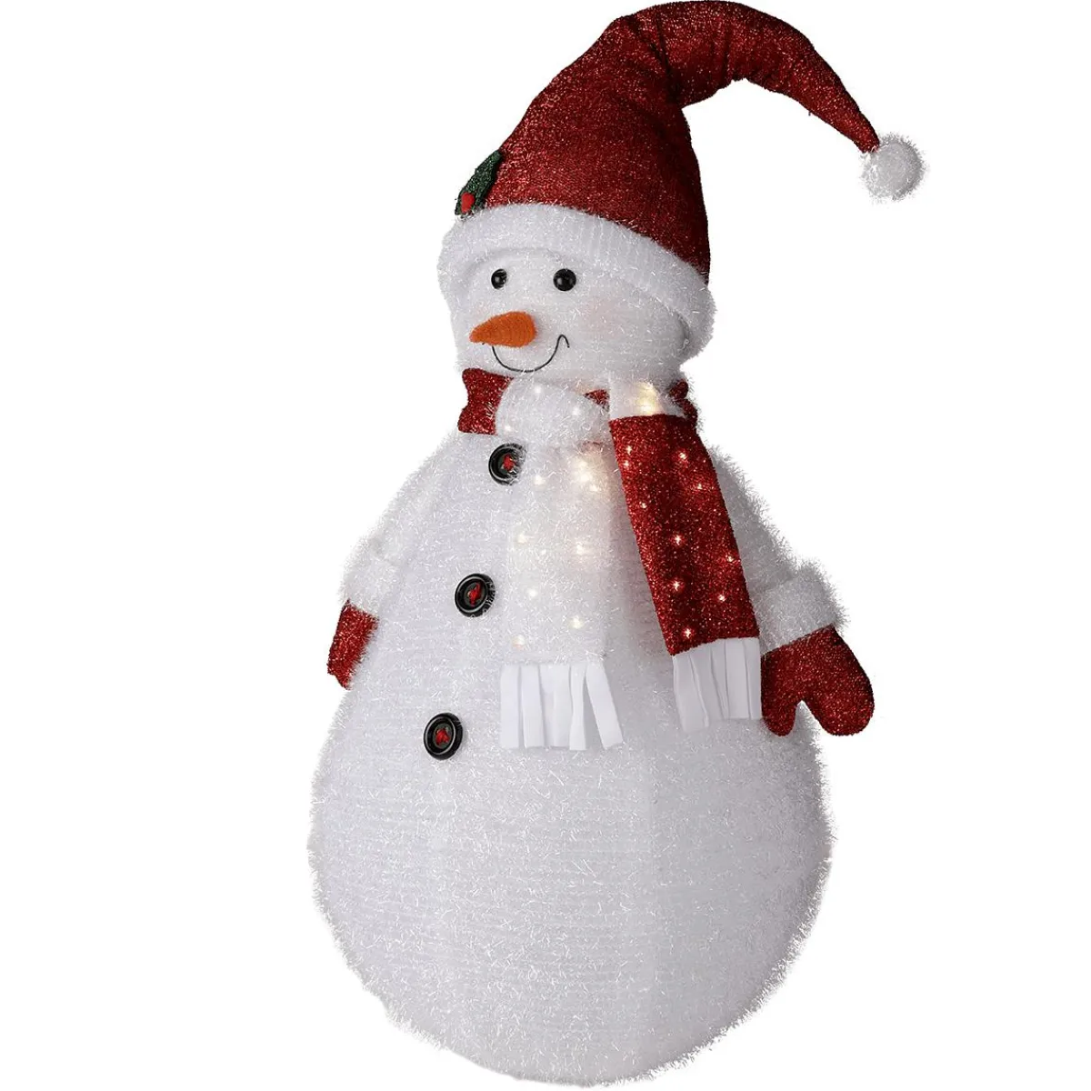 Decoración De Invierno|Figuras De Navidad>DecoWoerner Muñeco De Nieve XL De Poliéster De 120 Cm blanco
