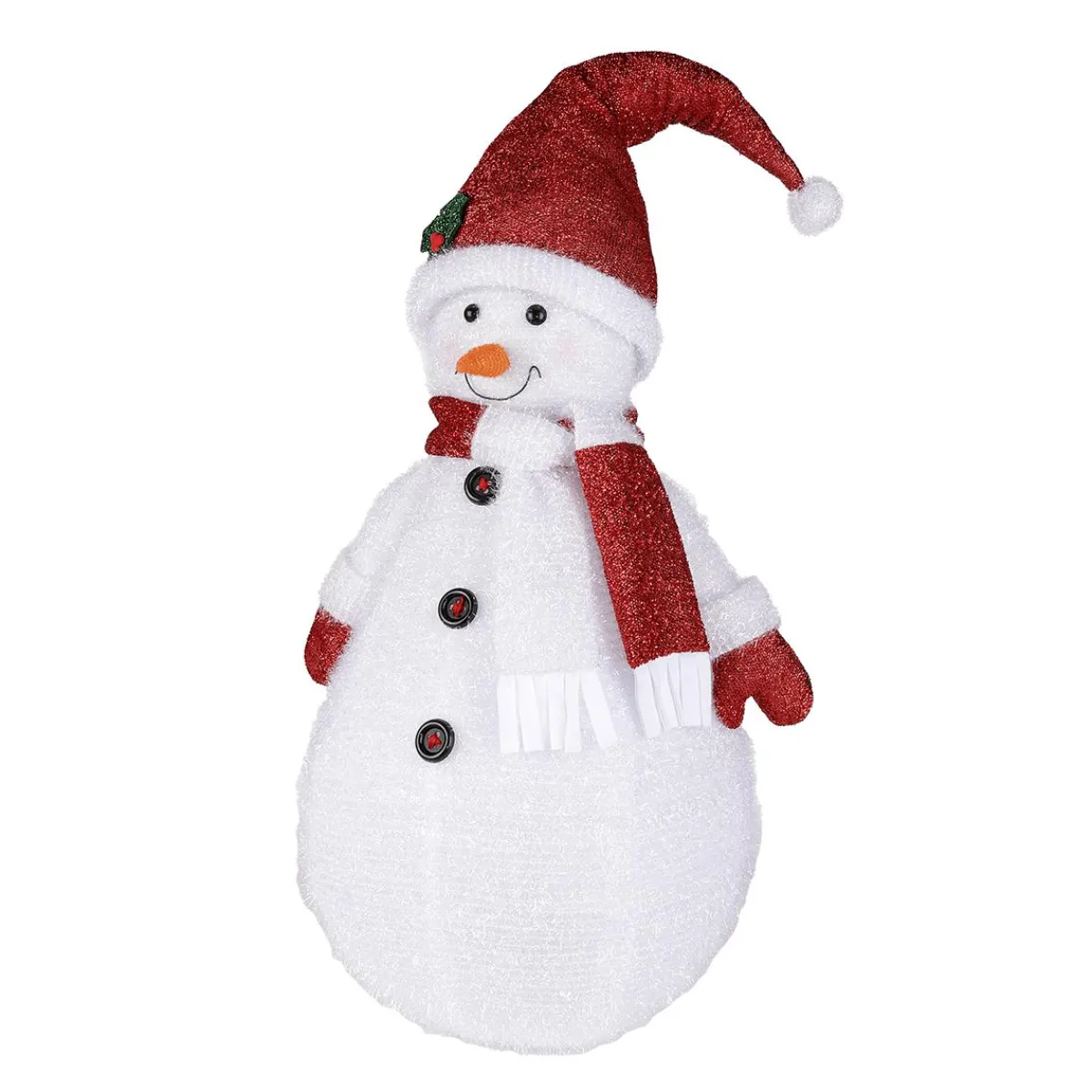 Decoración De Invierno|Figuras De Navidad>DecoWoerner Muñeco De Nieve XL De Poliéster De 120 Cm blanco