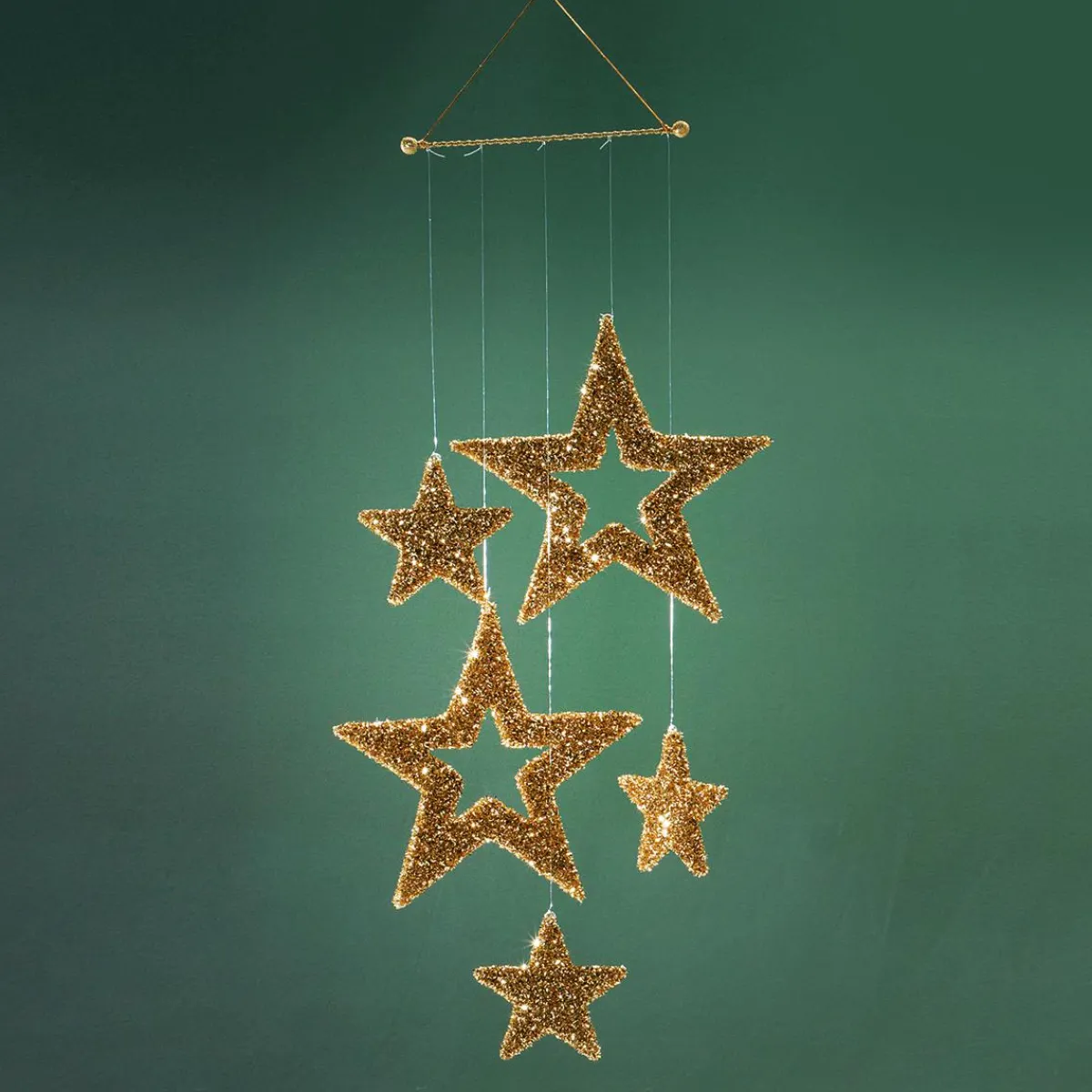 Estrella De Navidad>DecoWoerner Móvil De Estrellas , Longitud 100 Cm oro