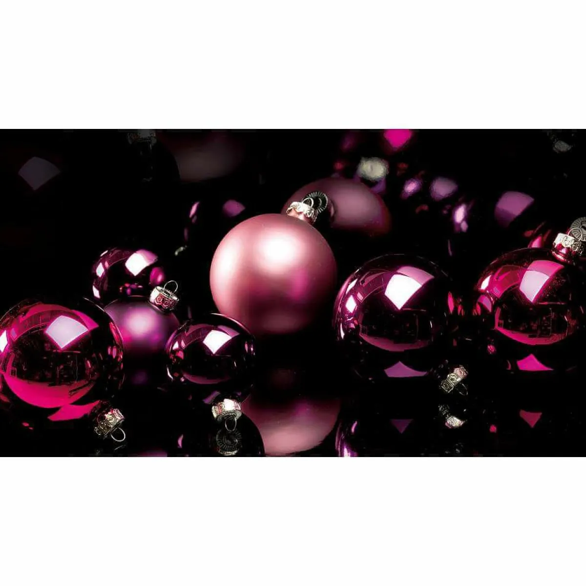 Bolas De Navidad>DecoWoerner Orquídea, Bolas De Navidad Brillantes De Plástico Ignífugo, 6 Cm Ø - 24 Piezas violeta