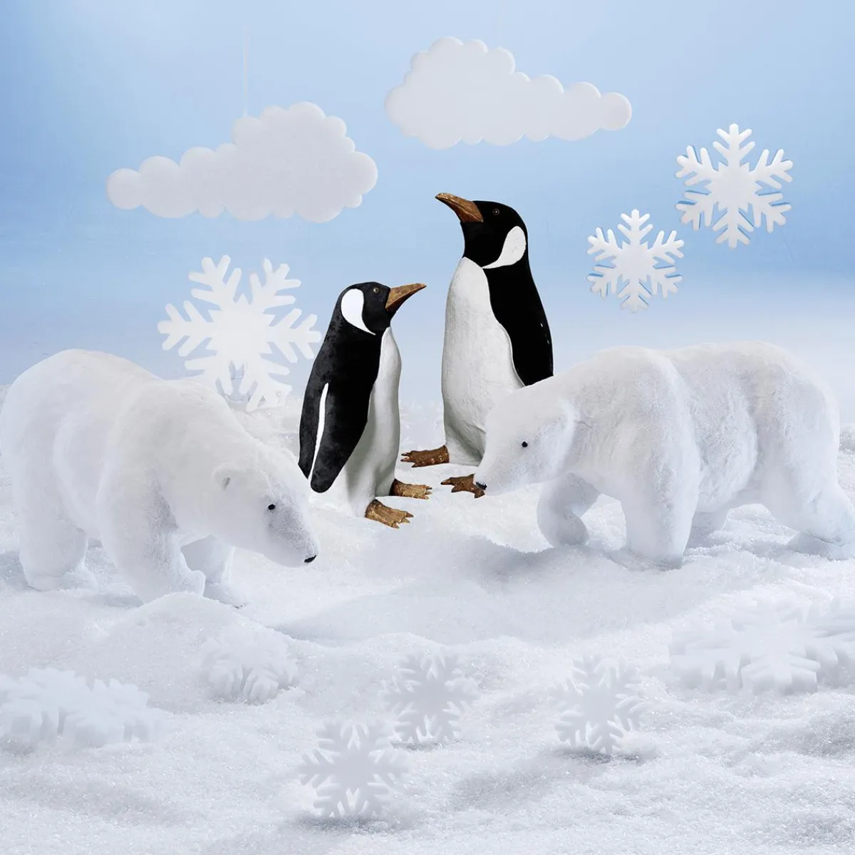 Decoración De Invierno>DecoWoerner Oso Polar De Peluche Decorativo Altura 44 Cm blanco