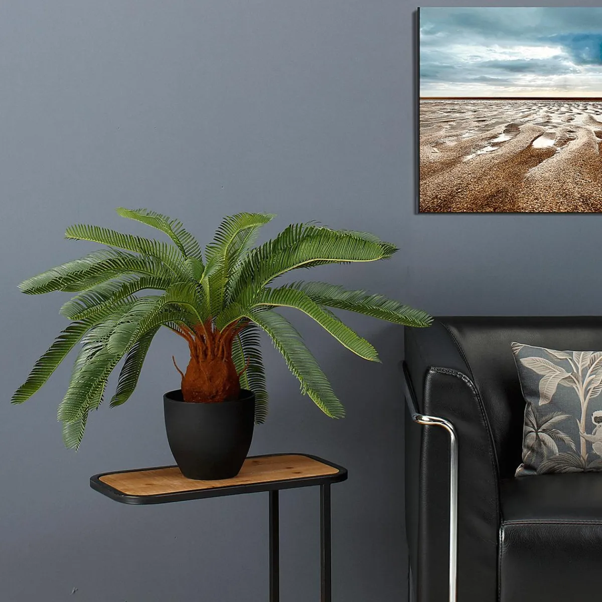 Árboles Artificiales>DecoWoerner Palmera Artificial Cycas En Maceta Lista 65 Cm verde