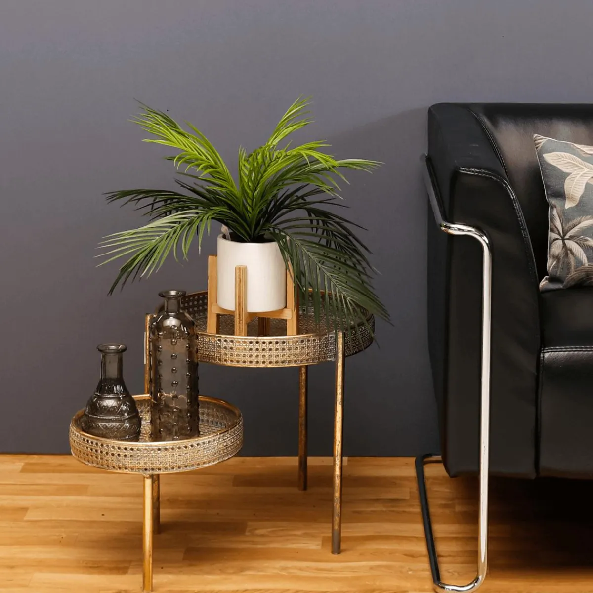 Plantas Verdes|Plantas De Interior>DecoWoerner Palmera Artificial En Maceta De 40 Cm verde