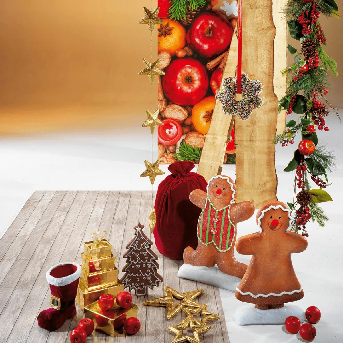 Chupetes Xxl|Figuras De Navidad>DecoWoerner Pan De Especias "Abeto" Alimento De Imitación 40 Cm marrón