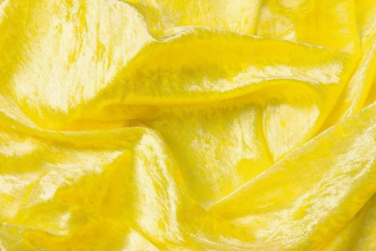 Telas>DecoWoerner Pana Aterciopelada, Anchura: 150 Cm, Color amarillo