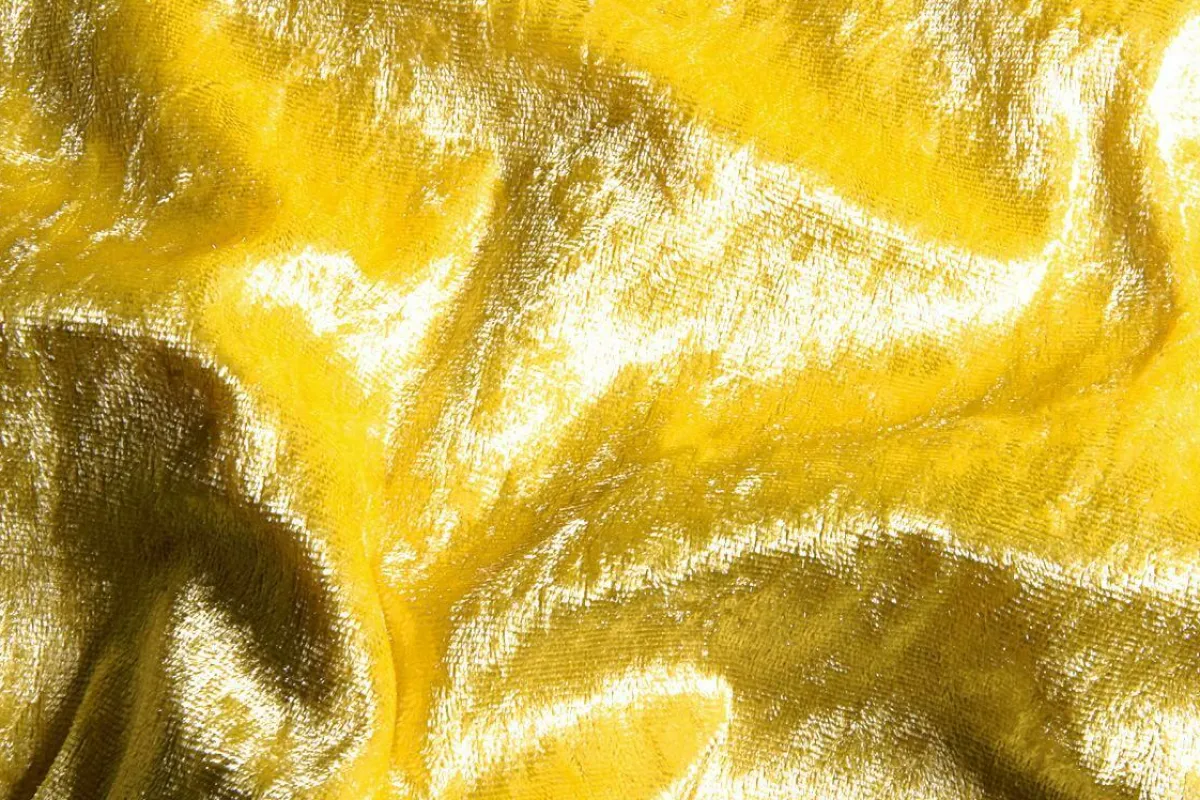 Telas>DecoWoerner Pana Aterciopelada, Anchura: 150 Cm, Color amarillo