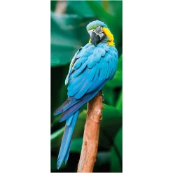 Decoración De Verano|Pancartas De Verano>DecoWoerner Pancarta De Tela Ignífuga "Papagayo " Tela De Bandera 75 X 180 Cm azul