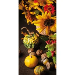 Decoración De Otoño|Pancartas De Otoño>DecoWoerner Pancarta De Tela Ignífuga "Decoración De Otoño" De Tela De Bandera 100 X 200 Cm amarillo