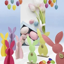 Decoración De Pascua|Pancartas De Primavera>DecoWoerner Pancarta De Tela Ignífuga "tulipanes s Y Huevos De Pascua" De Tela De Bandera 100 X 200 Cm rosa