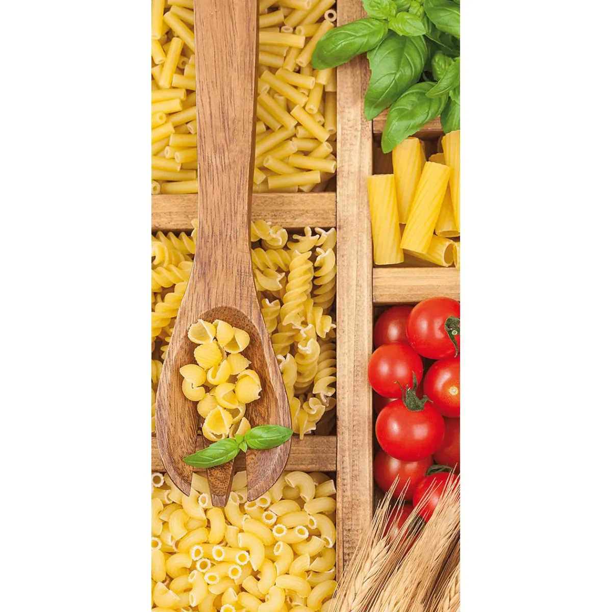 Decoración Temática|Pancartas Temáticas>DecoWoerner Pancarta De Tela Ignífuga "diversas Variedades De Pasta Italiana" De Tela De Bandera 100 X 200 Cm multicolor