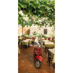 Decoración De Verano|Pancartas De Verano>DecoWoerner Pancarta De Tela Ignífuga "Vespa Roja" De Tela De Bandera 100 X 200 Cm rojo