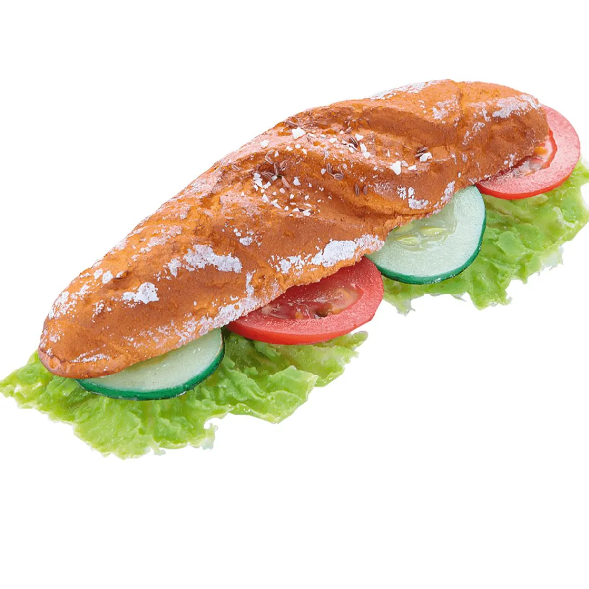 Platos Y Comida Rápida|Pan Y Pastel>DecoWoerner Panecillo Integral Con Ensalada Maniquí 21 Cm multicolor