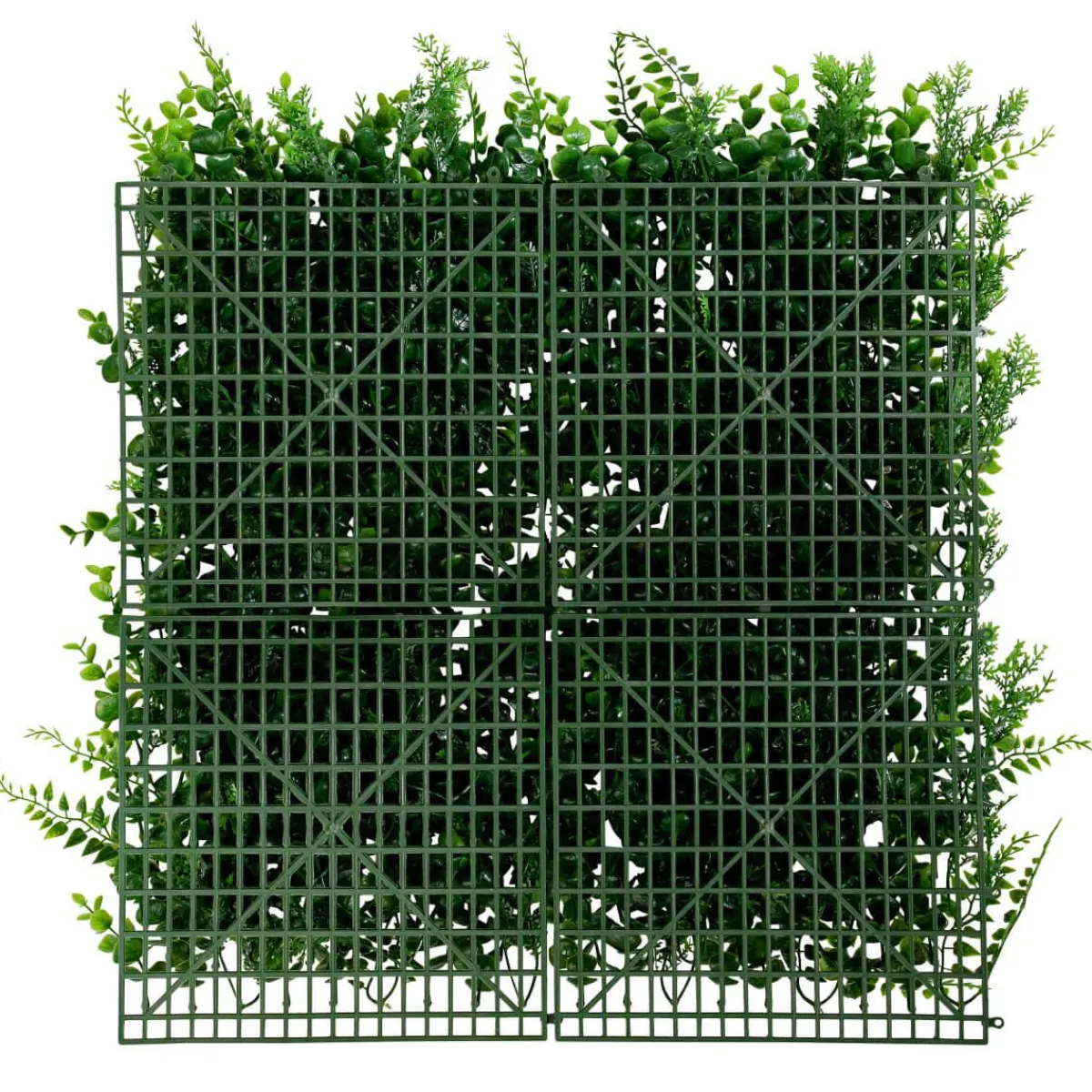 Decoración De Verano|Decoración De Primavera>DecoWoerner Panel Artificial De Eucalipto Y Helecho Premium, 50 X 50 Cm verde