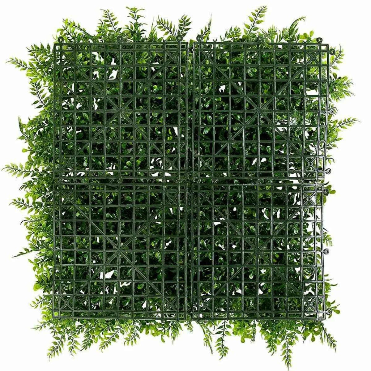 Decoración De Verano|Paredes De Plantas>DecoWoerner Panel De Helecho Y Arbusto Artificial, 50 X 50 Cm verde