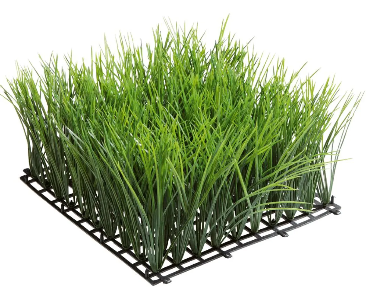 Decoración De Verano|Decoración De Primavera>DecoWoerner Panel De Hierba Deluxe Artificial, 25 X 25 Cm verde