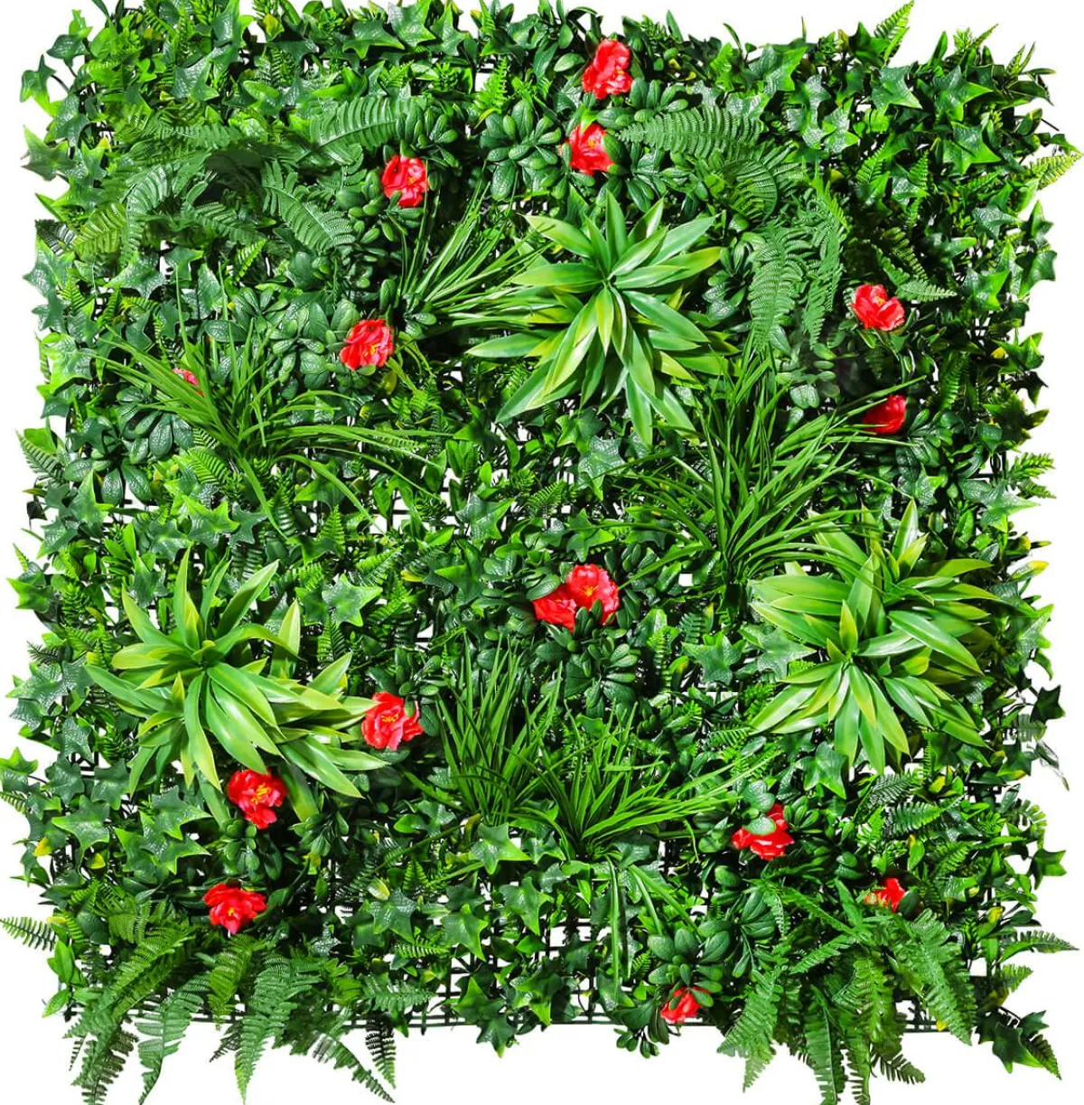 Decoración De Verano|Decoración De Primavera>DecoWoerner Panel De Mezcla De Pasto Y Flores, 1 X 1 M verde