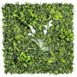 Decoración De Verano|Decoración De Primavera>DecoWoerner Panel Pared Artificial Césped Mixto, 1 X 1 M verde