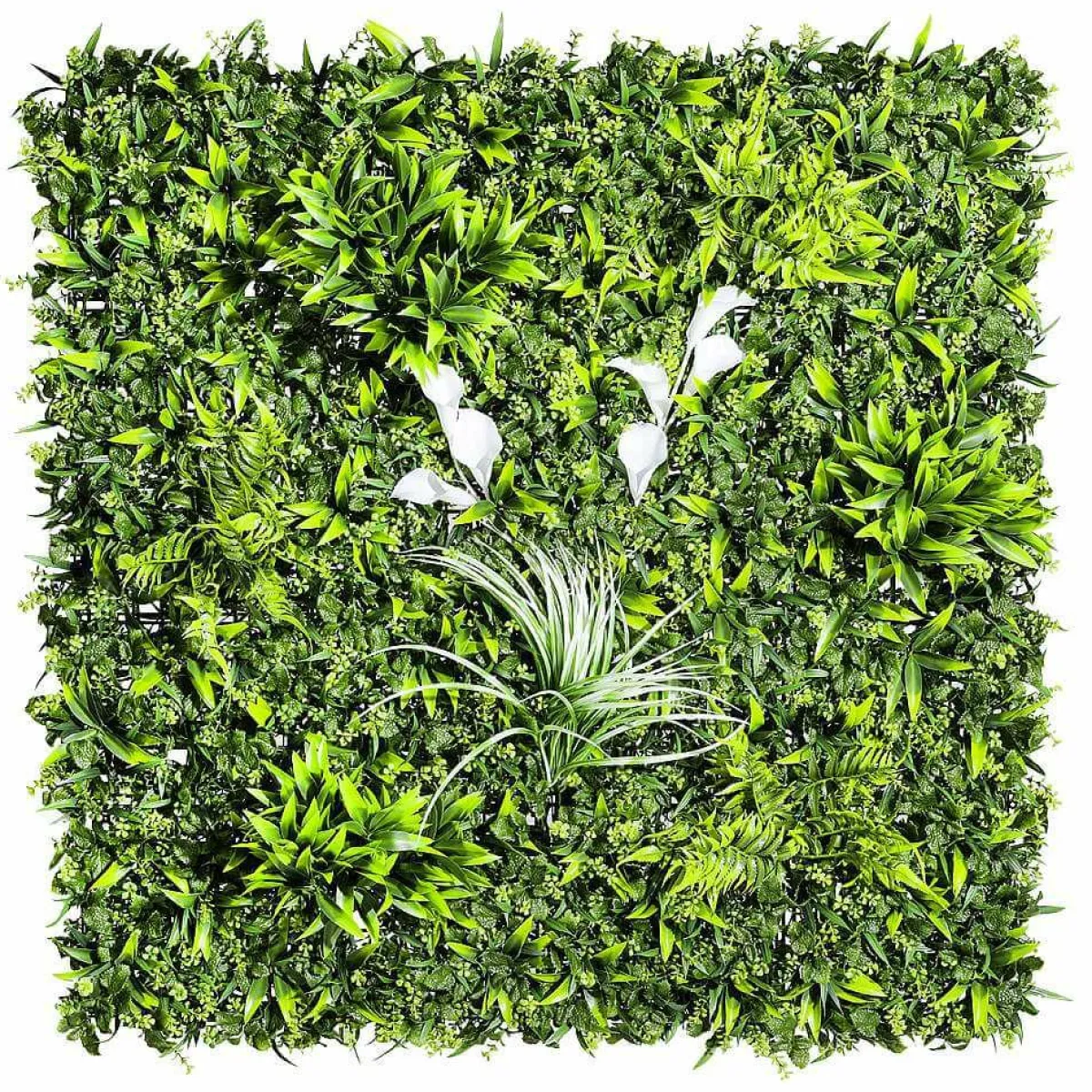 Decoración De Verano|Decoración De Primavera>DecoWoerner Panel Pared Artificial Césped Mixto, 1 X 1 M verde