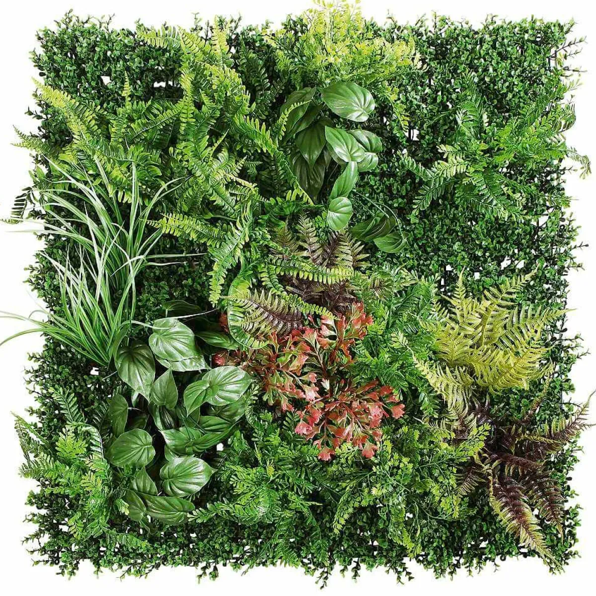 Decoración De Verano|Decoración De Primavera>DecoWoerner Panel Pared Artificial Helecho Mixto, 1 X 1 M verde