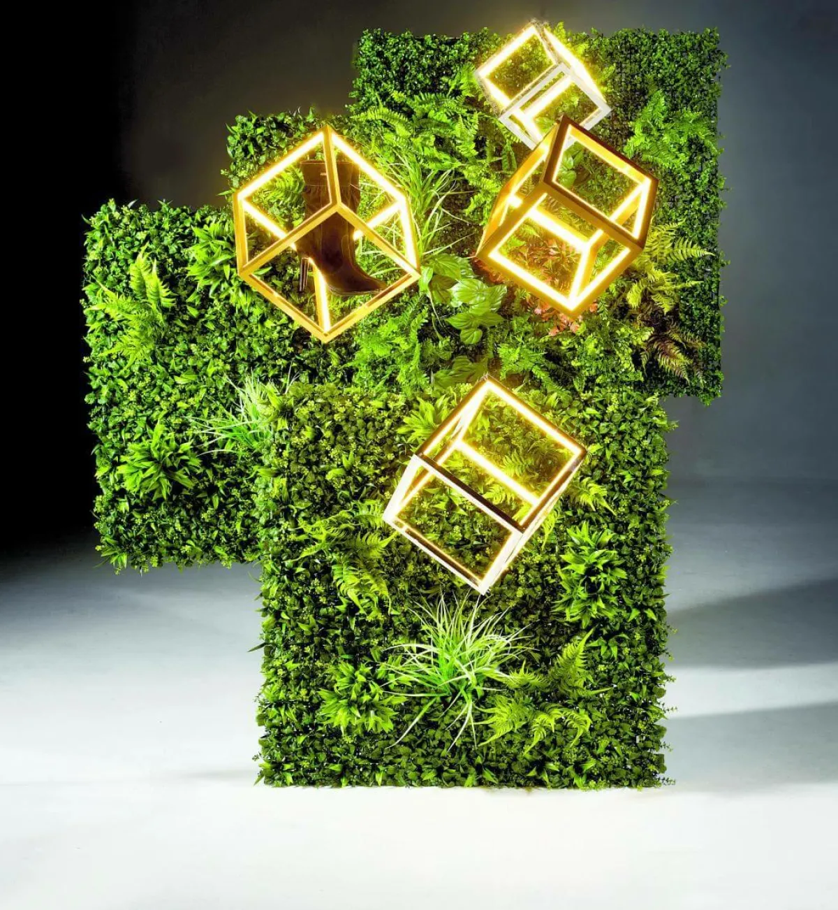 Decoración De Verano|Decoración De Primavera>DecoWoerner Panel Pared Artificial Helecho Mixto, 1 X 1 M verde