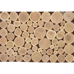 Decoración Natural|Decoración Temática>DecoWoerner Paneles De Disco De Madera En Dos Tamaños Madera natural