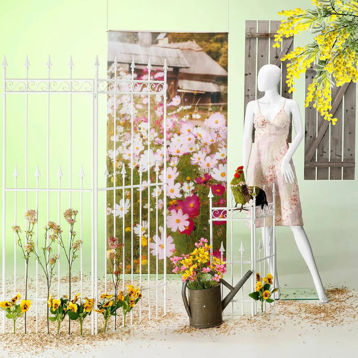 Expositores Para Tiendas>DecoWoerner Pantalla De Metal, 90 Cm De Altura blanco
