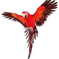 Decoración De Animales|Decoración De Verano>DecoWoerner Papagayo Decorativo Longitud 77 Cm rojo
