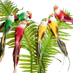 Decoración De Animales|Decoración De Verano>DecoWoerner Papagayos Decorativos, 22 Cm, 6 Piezas multicolor