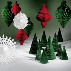 Figuras De Navidad>DecoWoerner Papel De Nido De Abeja Abeto , Altura 40 Cm, verde