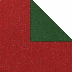 Papel De Regalo>DecoWoerner Papel De Regalo Bicolor 70 Cm, 100 M, Oscuro/rojo verde