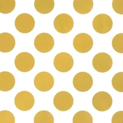 Papel De Regalo|Go Green - Envoltorio Para Regalo Ecológico>DecoWoerner Papel De Regalo Blanco Sostenible Con Puntos Dorados - Bobina De Papel De Regalo De 50 M oro